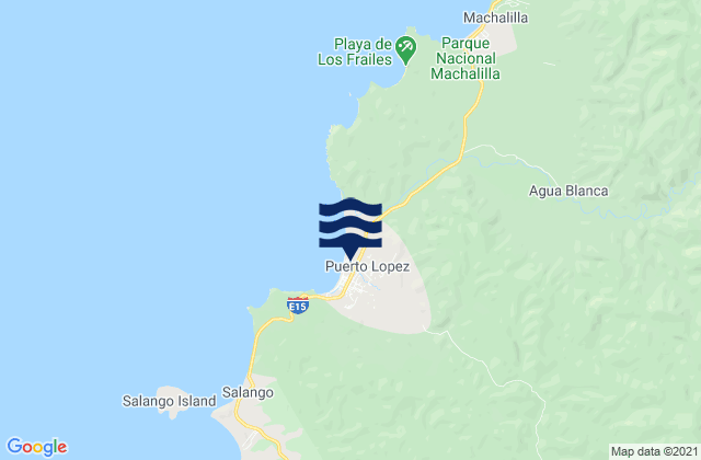 Puerto Lopez, Ecuador tide times map