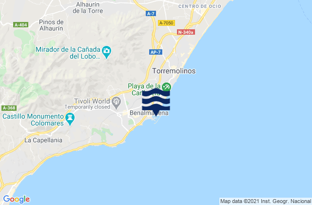 Puerto Marina Benalmadena, Spain tide times map