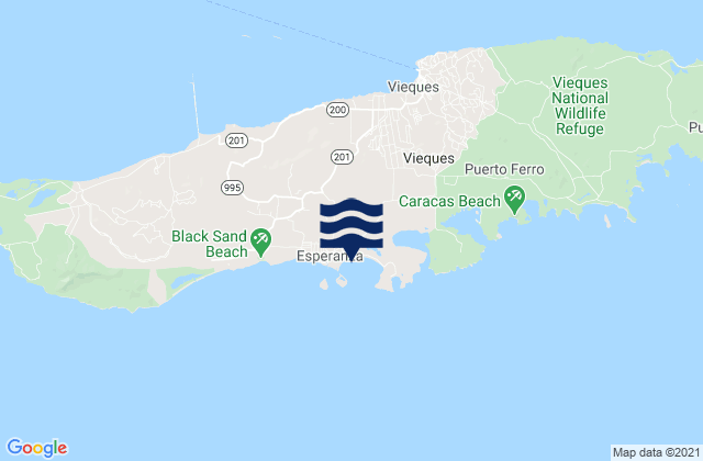 Puerto Real Barrio, Puerto Rico tide times map