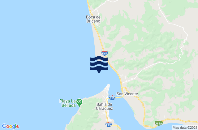 Puerto de Bahia Caraquez, Ecuador tide times map