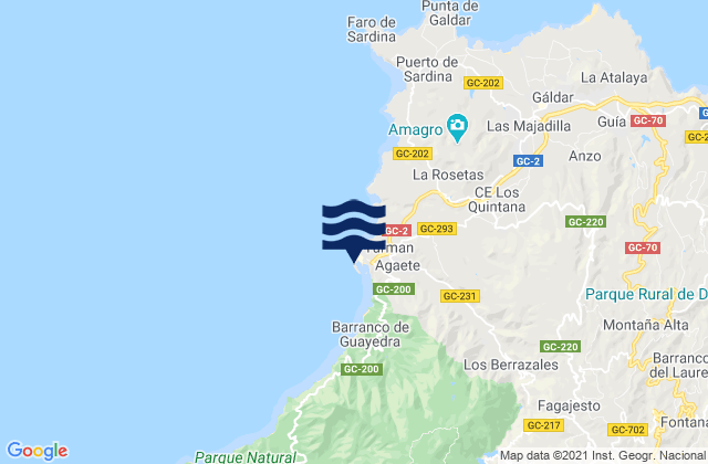 Puerto de las Nieves (Gran Canaria), Spain tide times map