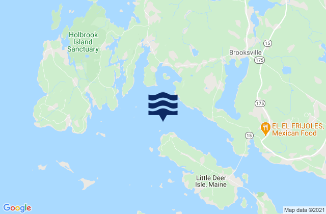 Pumpkin Island north of, United States tide chart map