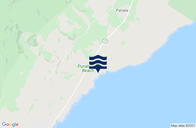 Punalu'u Beach, United States tide chart map