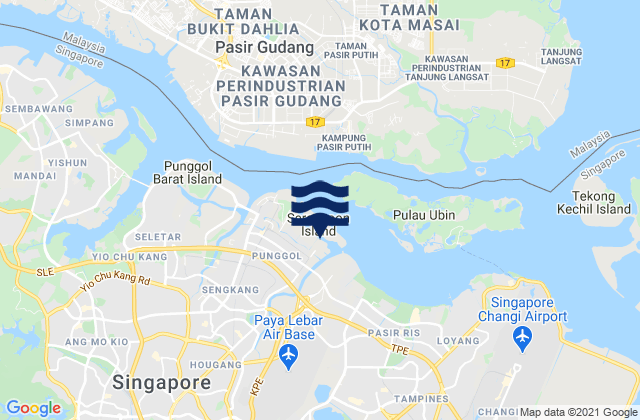 Punggol Fishing Port, Singapore tide times map