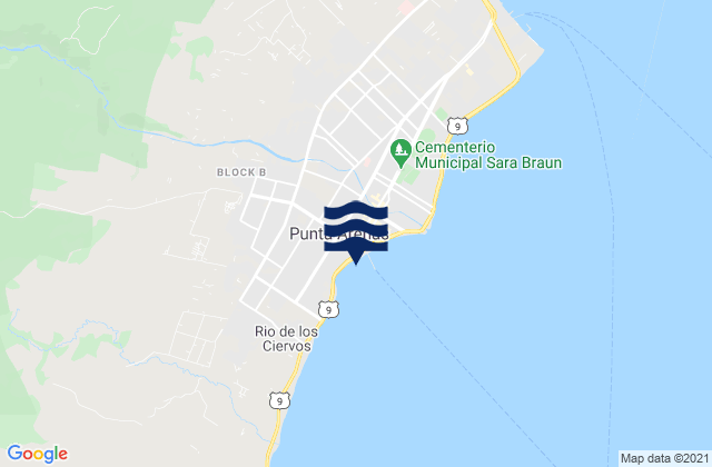 Punta Arenas, Chile tide times map
