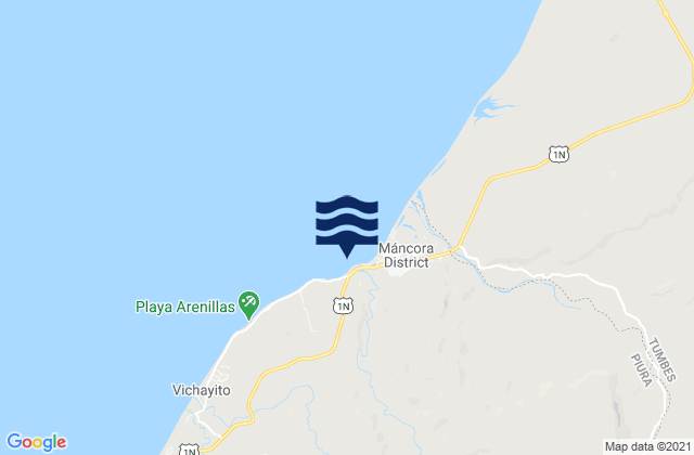 Punta Ballenas, Peru tide times map