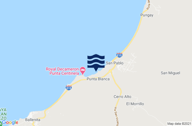 Punta Blanca, Ecuador tide times map