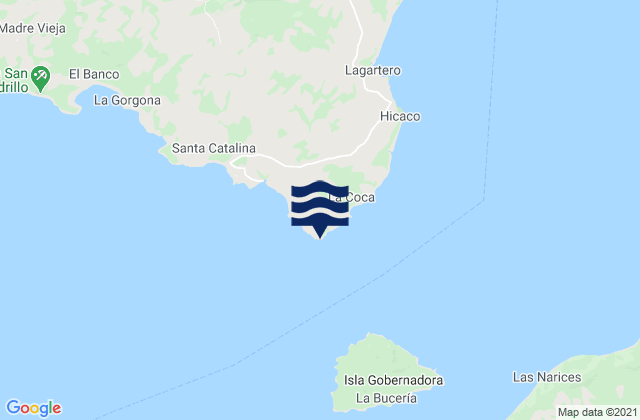 Punta Brava, Panama tide times map