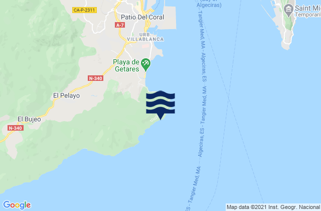 Punta Carnero, Spain tide times map