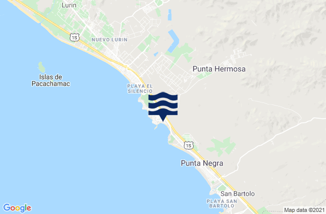 Punta Hermosa, Peru tide times map