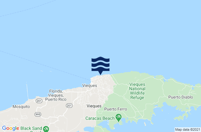 Punta Mulas, Puerto Rico tide times map