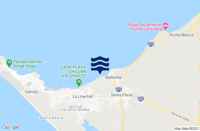 Punta Murcielago, Ecuador tide times map