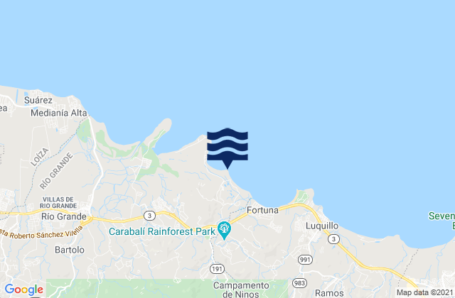 Punta Percha, Puerto Rico tide times map