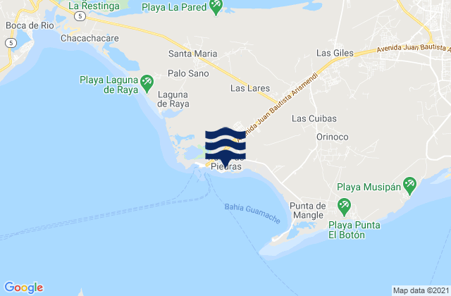Punta Piedras, Venezuela tide times map