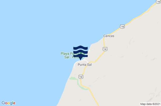 Punta Sal, Peru tide times map