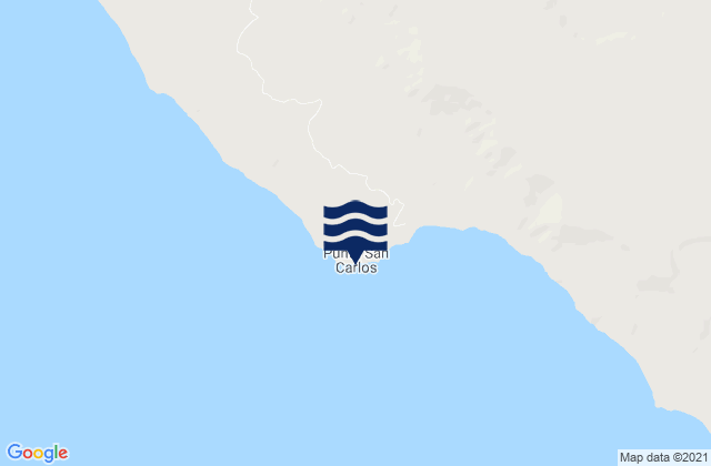 Punta San Carlos, Mexico tide times map