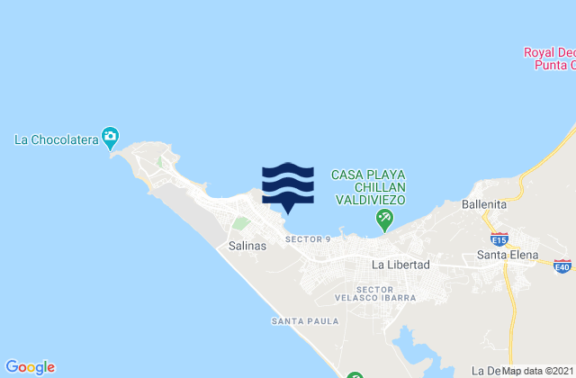 Punta San Lorenzo, Ecuador tide times map
