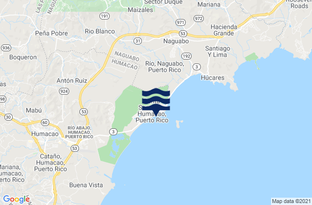 Punta Santiago Barrio, Puerto Rico tide times map