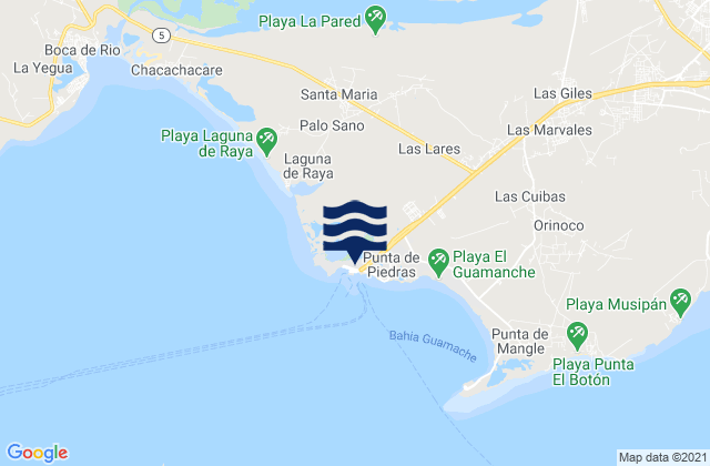 Punta de Piedras, Venezuela tide times map