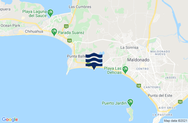 Punta del Chileno, Brazil tide times map