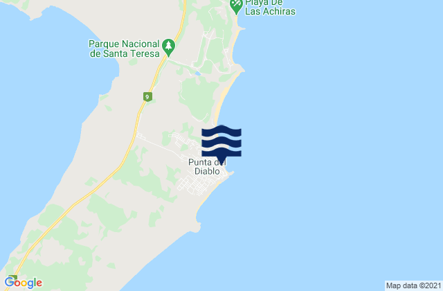 Punta del Diablo, Brazil tide times map