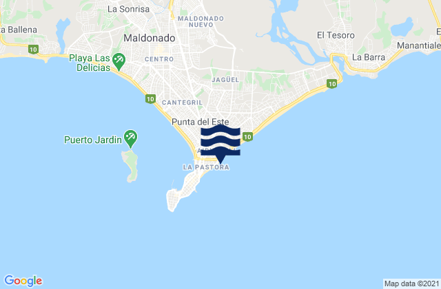 Punta del Este, Uruguay tide times map