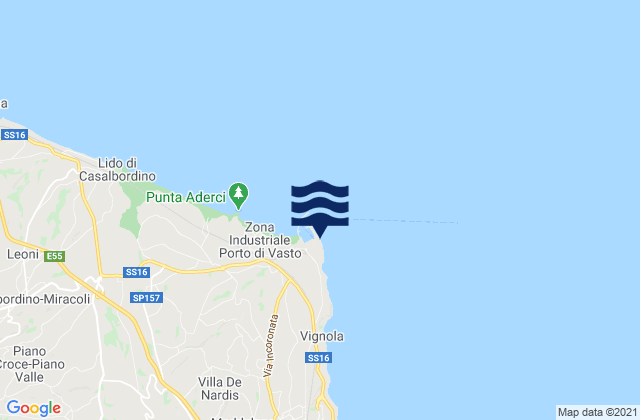 Punta della Penna, Italy tide times map