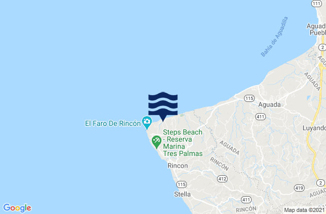 Puntas Barrio, Puerto Rico tide times map