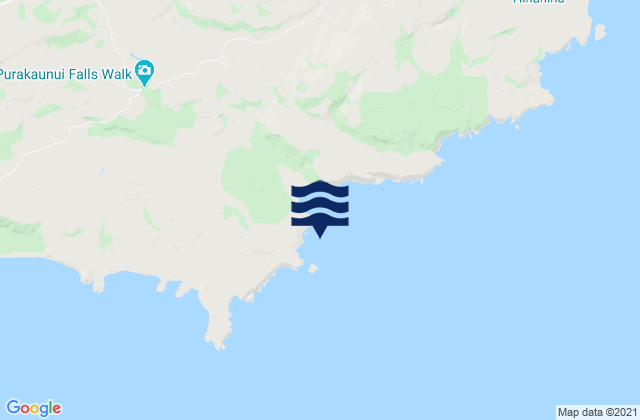 Purakaunui Bay, New Zealand tide times map