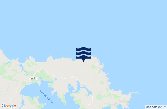 Purerua Peninsula, New Zealand tide times map