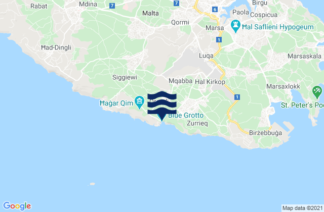 Qrendi, Malta tide times map