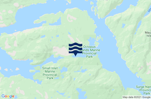 Quadra Island, Canada tide times map