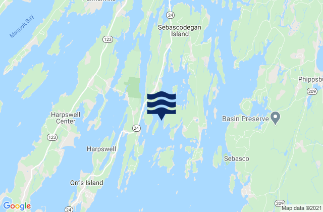 Quahog Bay, United States tide chart map