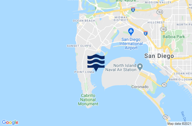 Quarantine Station La Playa, United States tide chart map