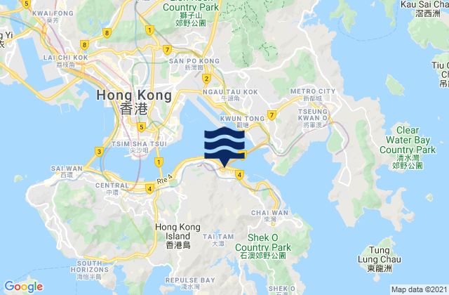 Quarry Bay, Hong Kong tide times map