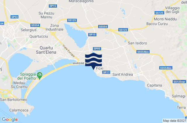 Quartu Sant'Elena, Italy tide times map
