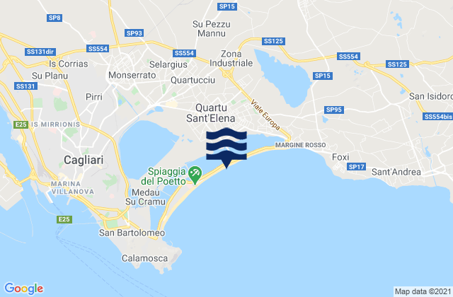 Quartucciu, Italy tide times map