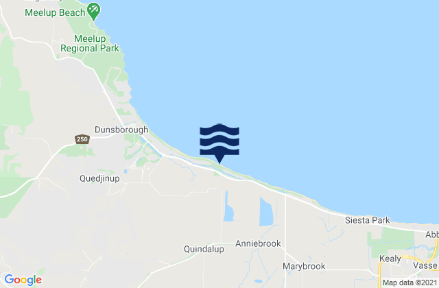 Quindalup, Australia tide times map