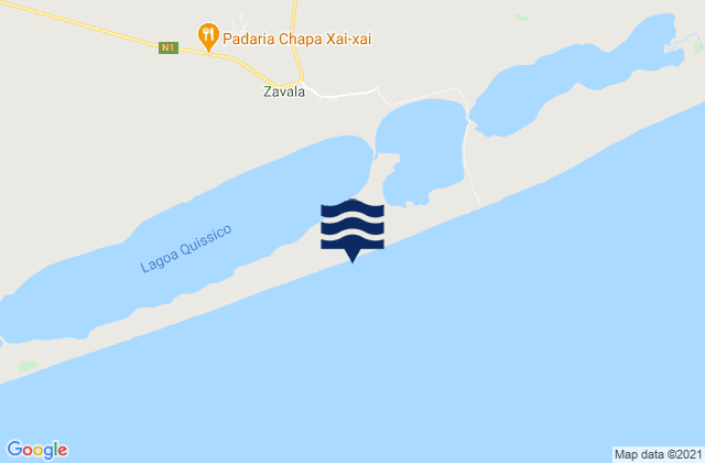 Quissico, Mozambique tide times map