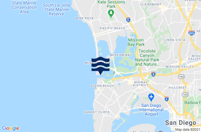 Quivira Basin (Mission Bay), United States tide chart map