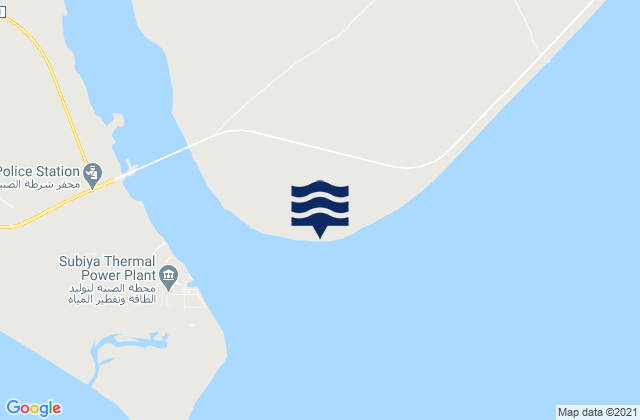 Ra's al Barshah, Kuwait tide times map