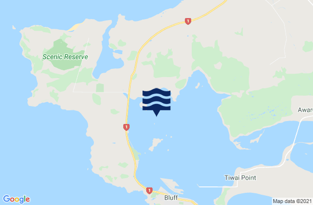 Rabbit Island, New Zealand tide times map