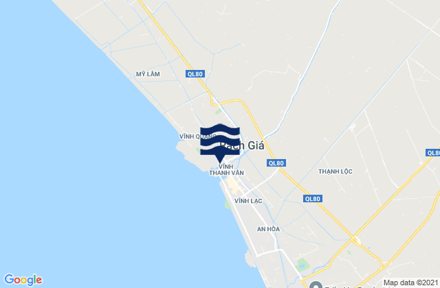 Rach Gia, Vietnam tide times map