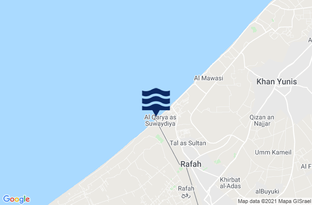 Rafah, Palestinian Territory tide times map