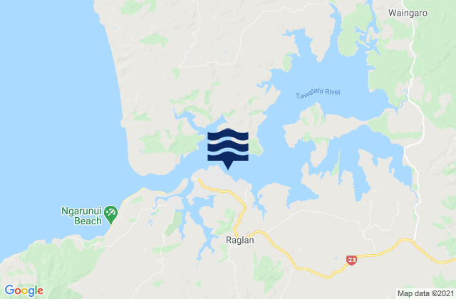 Raglan, New Zealand tide times map
