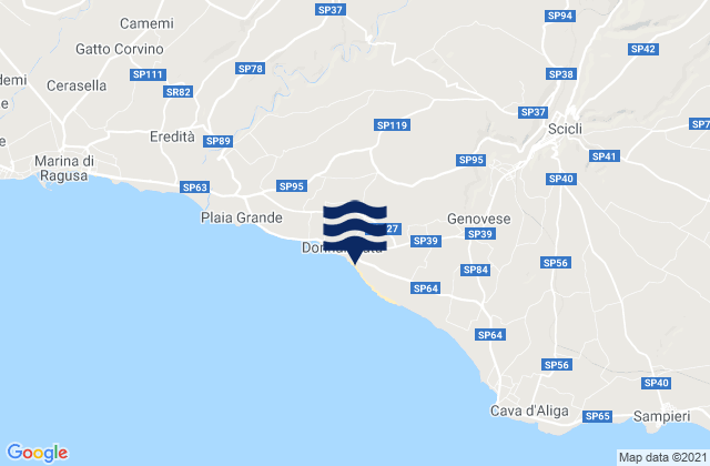 Ragusa, Italy tide times map