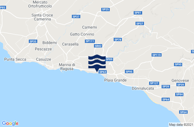 Ragusa, Italy tide times map