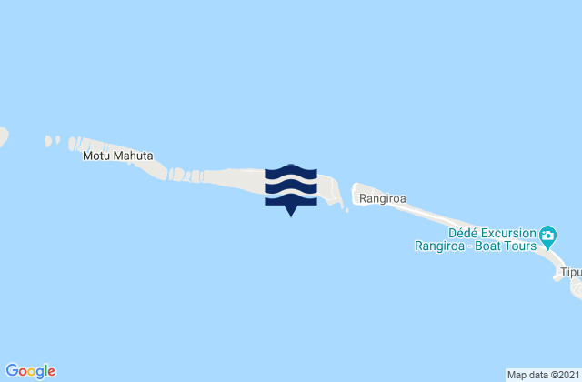 Rahiroa (Rangiroa) Island, French Polynesia tide times map