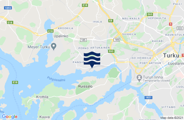 Raisio, Finland tide times map