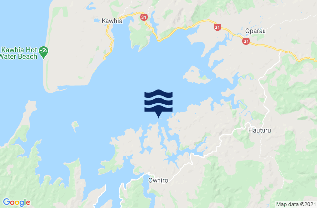 Rakaunui Inlet, New Zealand tide times map